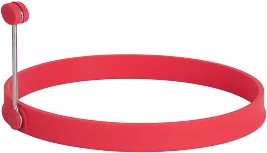 Silicone Pancake Ring Omelet Mold Perfecte Eieren Bakken Hittebestendig tot 230°C 10 cm Diameter Rood