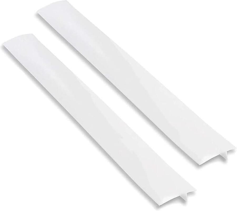 Silicone Randafdekking voor Kookplaat en Aanrecht 2 Stuks 63 cm Hittebestendige Kierenvulling voor Fornuis Oven en Kookplaat Openingen Zwart Wit