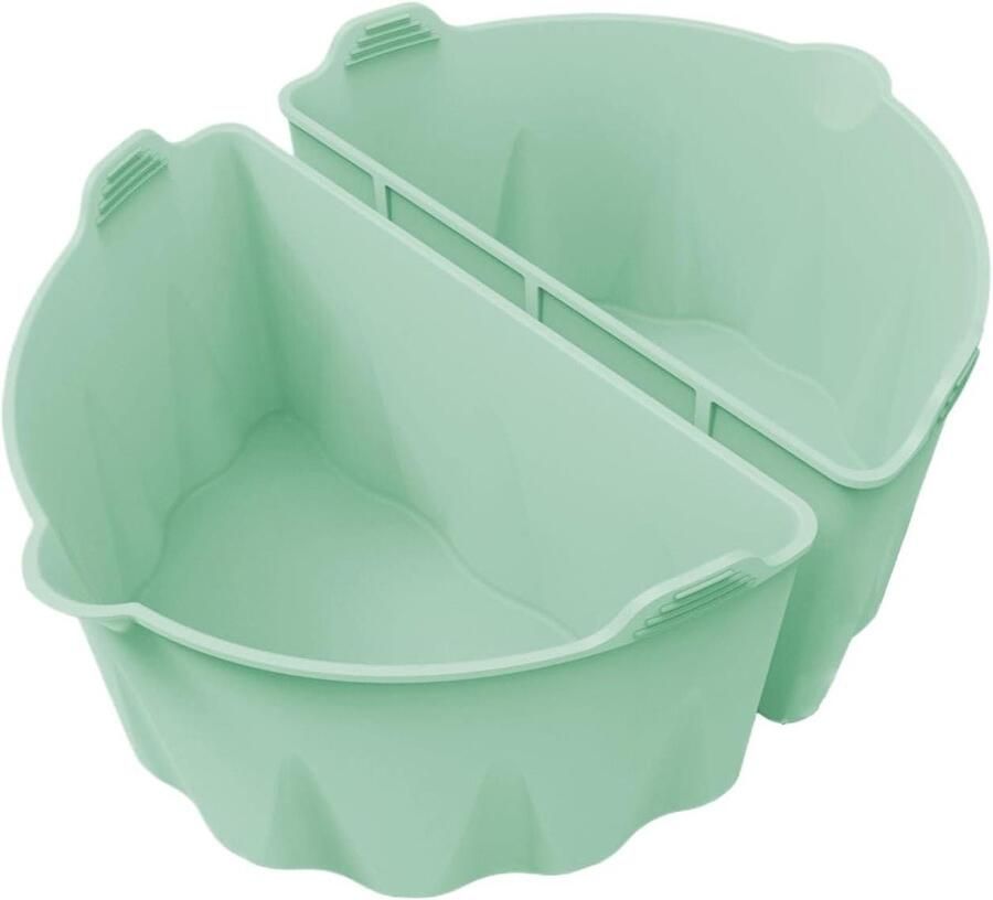 Silicone Slow Cooker Liner Crock Pot Divider Maaltijden Delen Herbruikbaar en Vaatwasserbestendig 5.7-7.6 Liter Lichtgroen