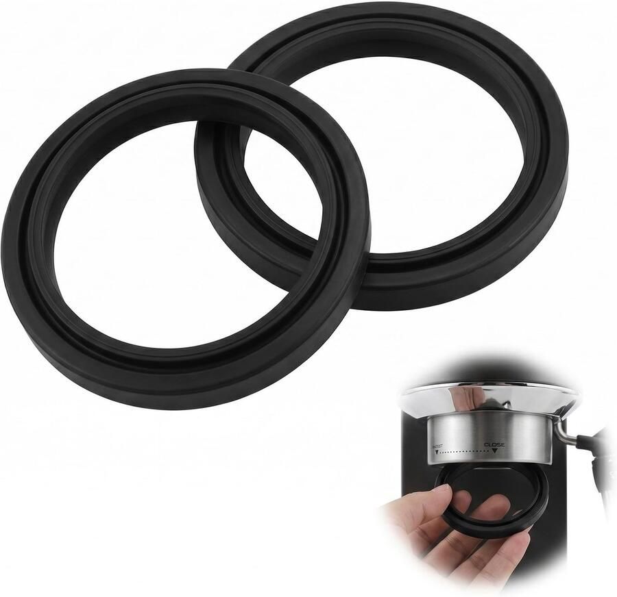 Siliconen afdichting voor koffiezetapparaat EC680 EC685 EC785 EC885 EC850 EC860 vervangende afdichtring voor koffiezetapparaat accessoires voor koffiezetapparaat zwart 2 stuks