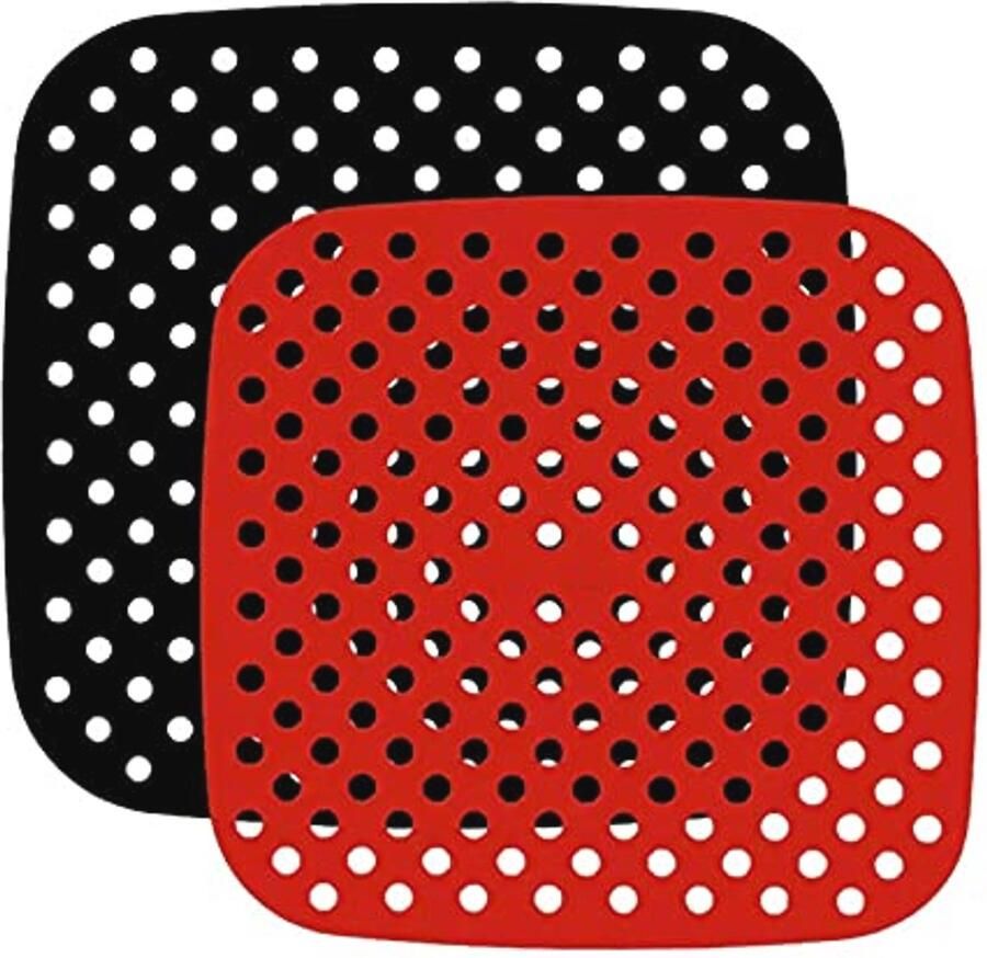 Siliconen Airfryer Liners Herbruikbare Geperforeerde Bakpapier voor Luchtfriteuses 18 cm