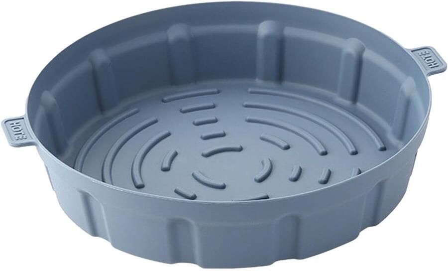 Siliconen Airfryer Mat Ronde Bakvorm Gezond Bakken Voedselveilig Siliconen 27.5 cm Blauw