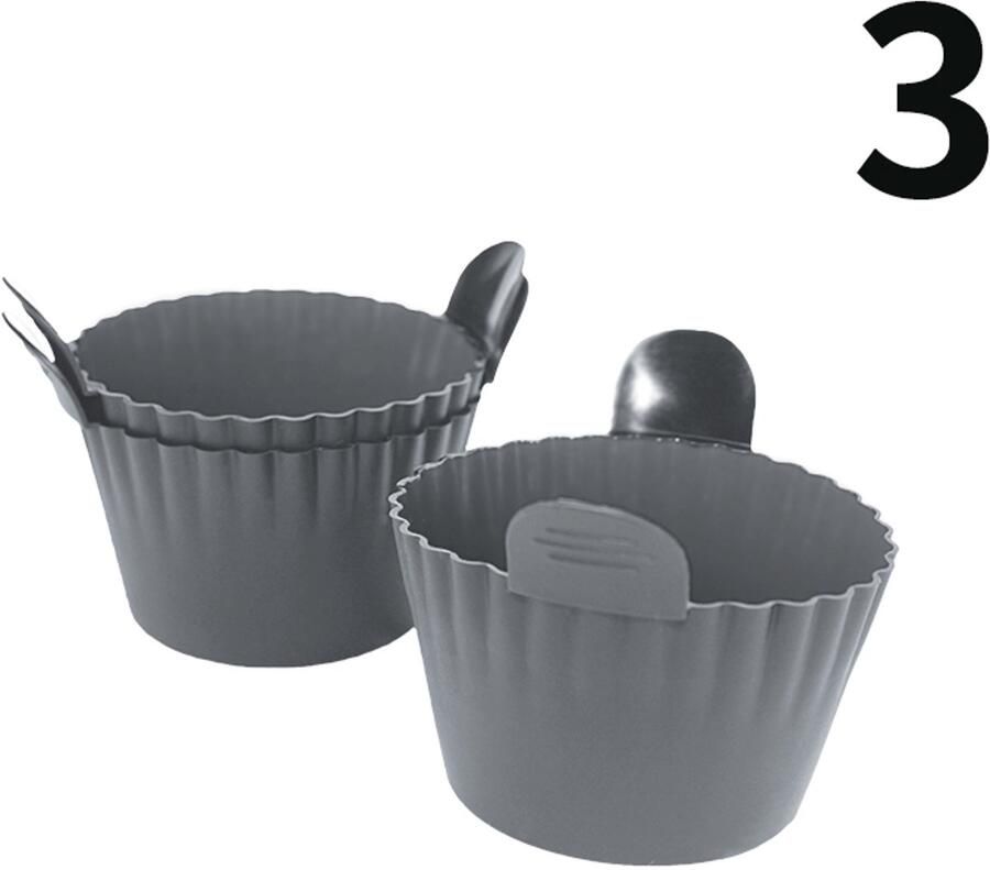 Siliconen Airfryer Siliconen Cupcake Bakvorm Ramekin voor Airfryer Oven Airfryer Siliconen Mandje