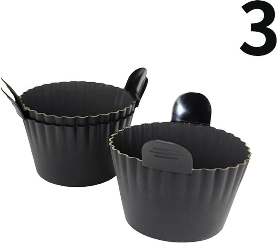 Siliconen Airfryer Siliconen Cupcake Bakvorm Ramekin voor Airfryer Oven Airfryer Siliconen Mandje