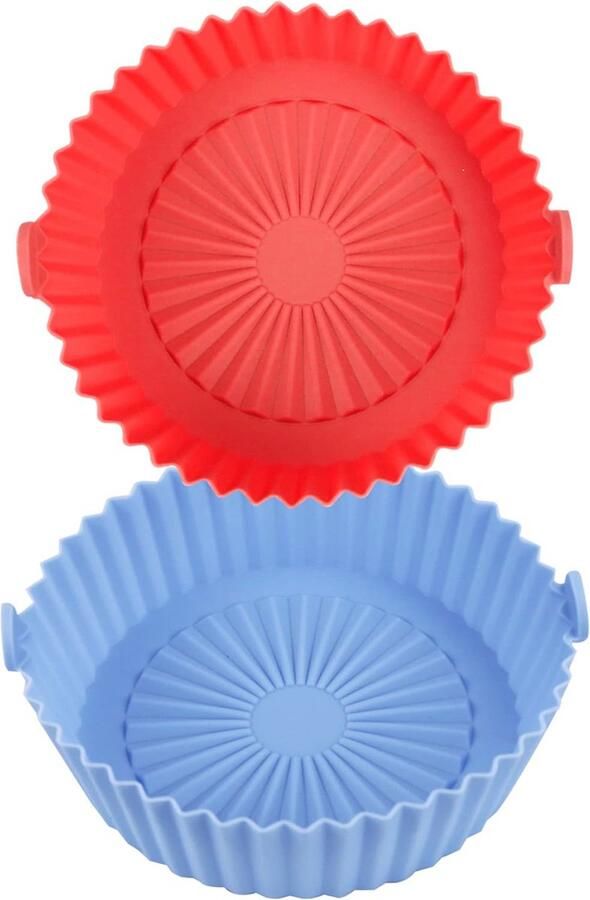 Siliconen Airfryer Voeringen 2 Stuks Herbruikbare Bakplaat Accessoires voor 1-3 5 QT Airfryers