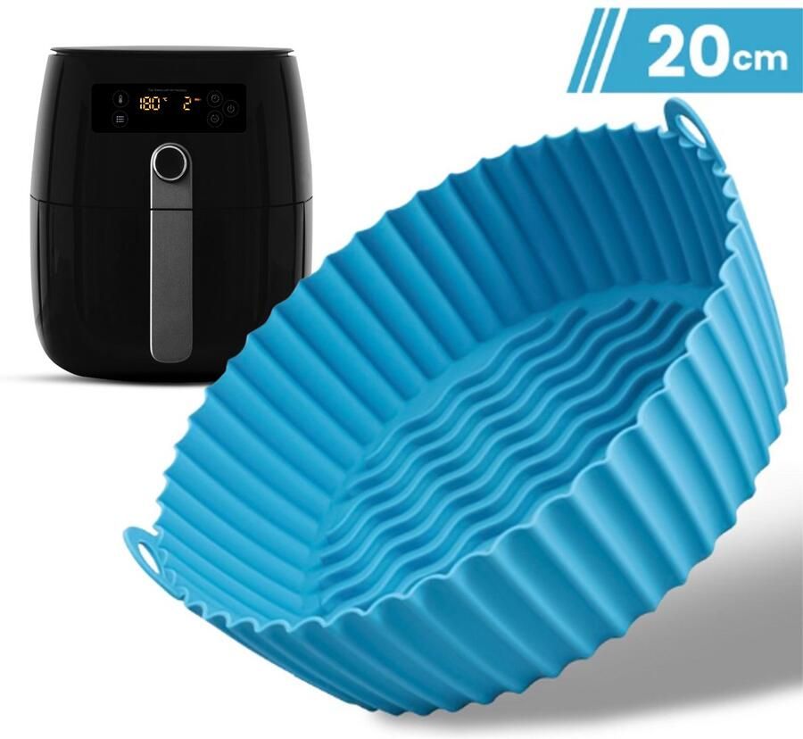 Siliconen Bakje Geschikt Voor Airfryer XL XXL Bakpapier Alternatief Accesoires Bakvorm Bakjes Mandje 20CM