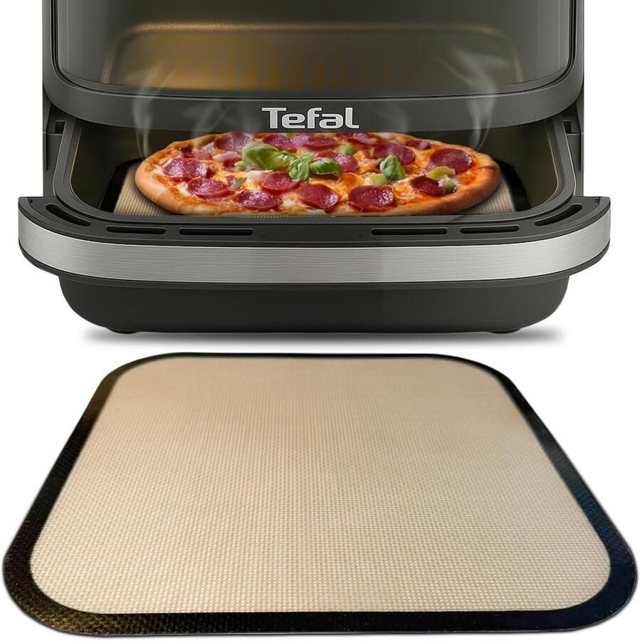 Siliconen bakmat Airfryer accessoire Luchtfrituren Anti-aanbaklaag 26 x 26 cm Beige