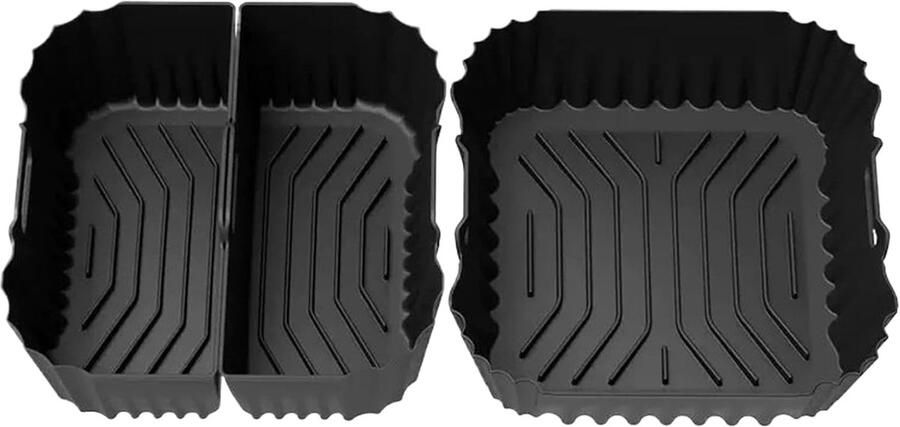Siliconen bakmat Airfryer accessoires Maaltijden bereiden Herbruikbare antiaanbaklaag 18.4 x 18.4 cm