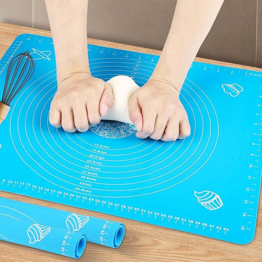 Siliconen bakmat Anti-aanbak mat Bakken en koken Extra dik 085mm 40x50 cm Blauw