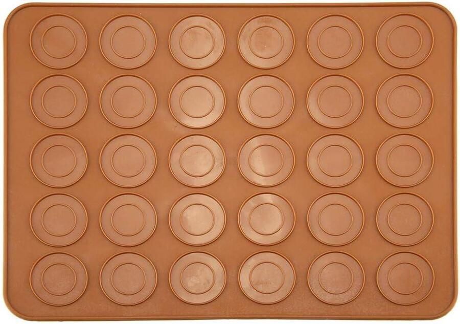 Siliconen Bakmat Aron Bakplaat Perfecte Arons Maken 30 Gaten Antiaanbak 29.5 x 21.5 cm Grijs