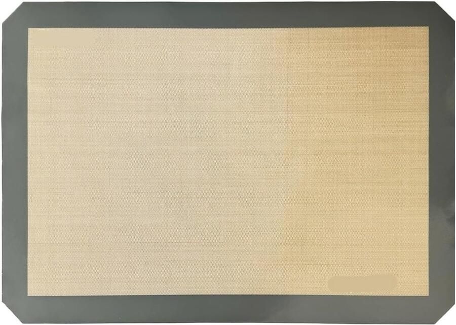 Siliconen bakmat Bakplaat herbruikbaar Koekjes bakken Met ronde markeringen 42 x 295 cm Grijs