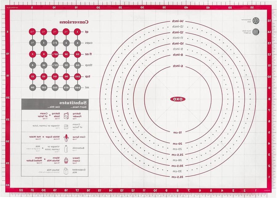 Siliconen Bakmat Bakplaat Mat Bakken Thuis Met Maatinformatie 40 x 60 cm Bruin