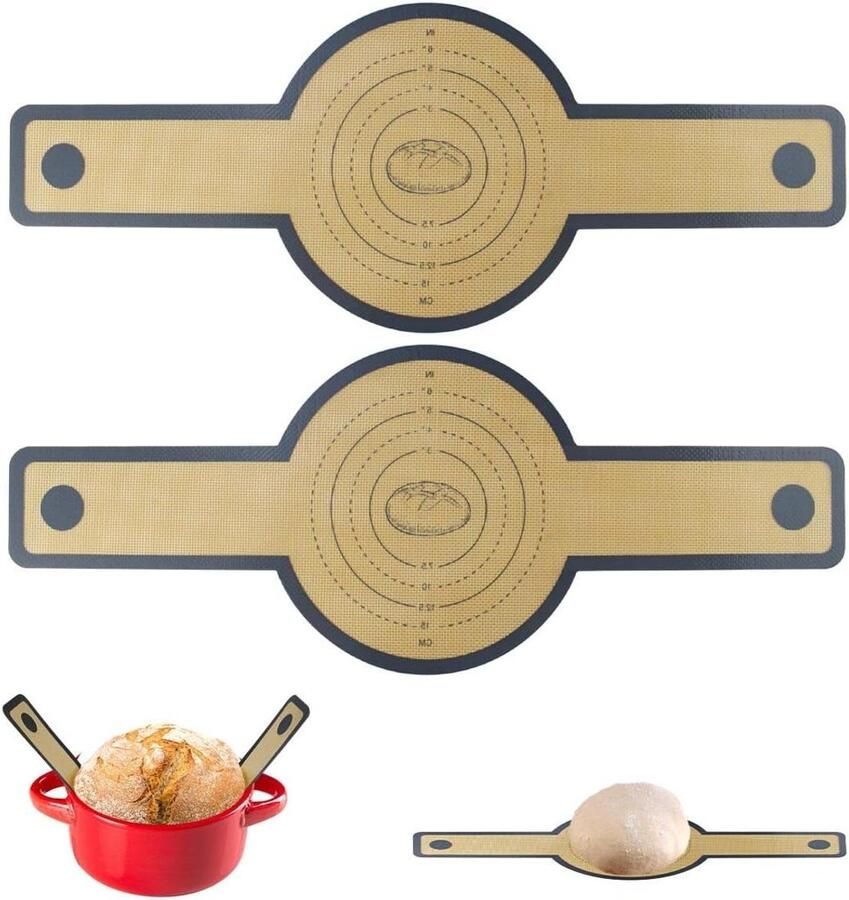Siliconen Bakmat Bakplaat Mat Brood Bakken Hittebestendig tot 500F 55.88 x 21.59 cm Grijs