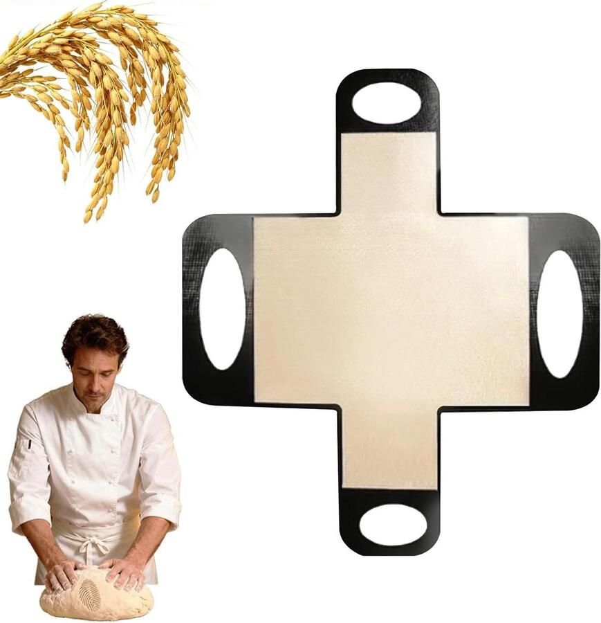 Siliconen Bakmat Brood Bakplaat Brood Bakken Met Handgrepen 39 x 49 cm Bruin