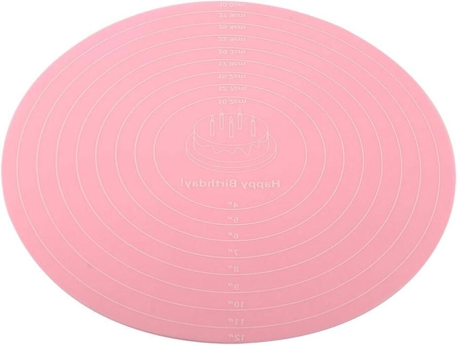 Siliconen Bakmat Deegmat Hittebestendig Bakken en Koken Niet-klevend Oppervlak 30 x 30 cm Roze