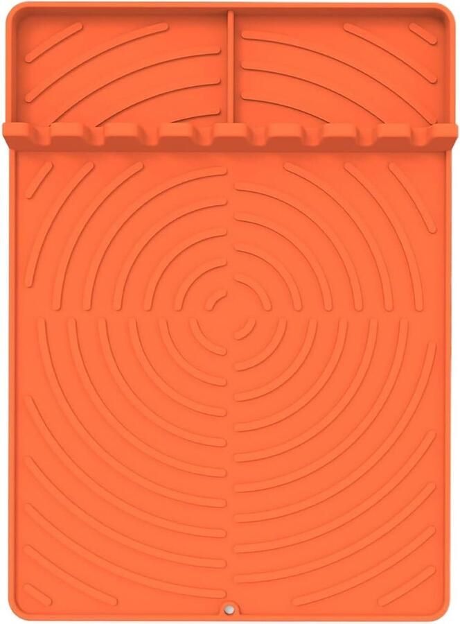 Siliconen Bakmat Grillmat Anti-aanbak Buiten Koken Optimale Stabiliteit 27.7 x 20.1 cm Oranje
