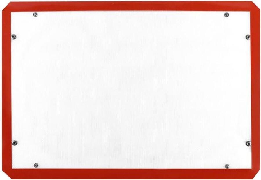 Siliconen bakmat Herbruikbare bakmat Bakken en koken Niet-slip randontwerp 415 x 245 cm Rode rand