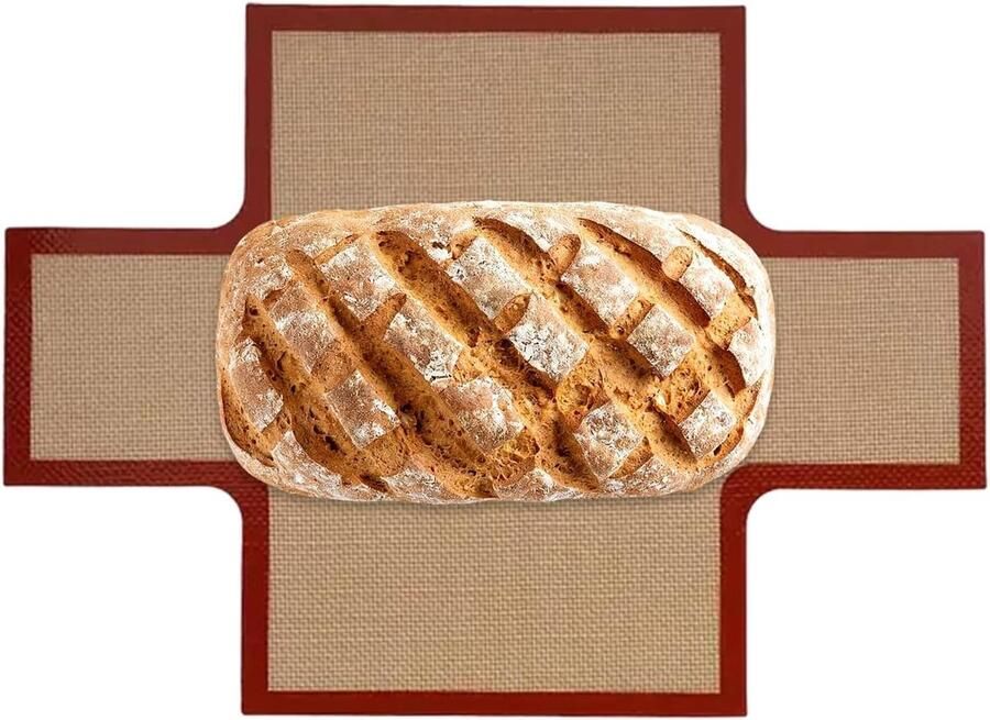 Siliconen bakmat Herbruikbare bakplaat Bakken en braden Anti-aanbaklaag 39x29 cm Rood