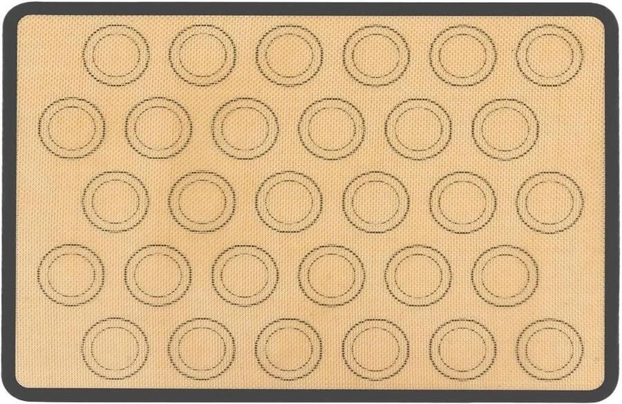 Siliconen bakmat Herbruikbare sheet Bakken en koken Antiaanbaklaag 43x31 centimeter Grijs