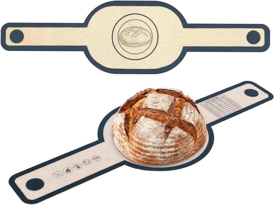 Siliconen Bakmat Hittebestendige Mat Bakken in Oven Met Lange Steel 21.5 x 20.4 cm Niet gespecificeerd