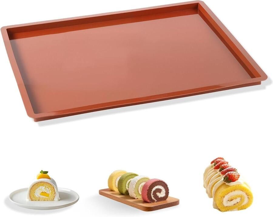 Siliconen bakmat Oprolbare bakplaat Deeg uitrollen Antislip textuur 38x30 cm Grijs