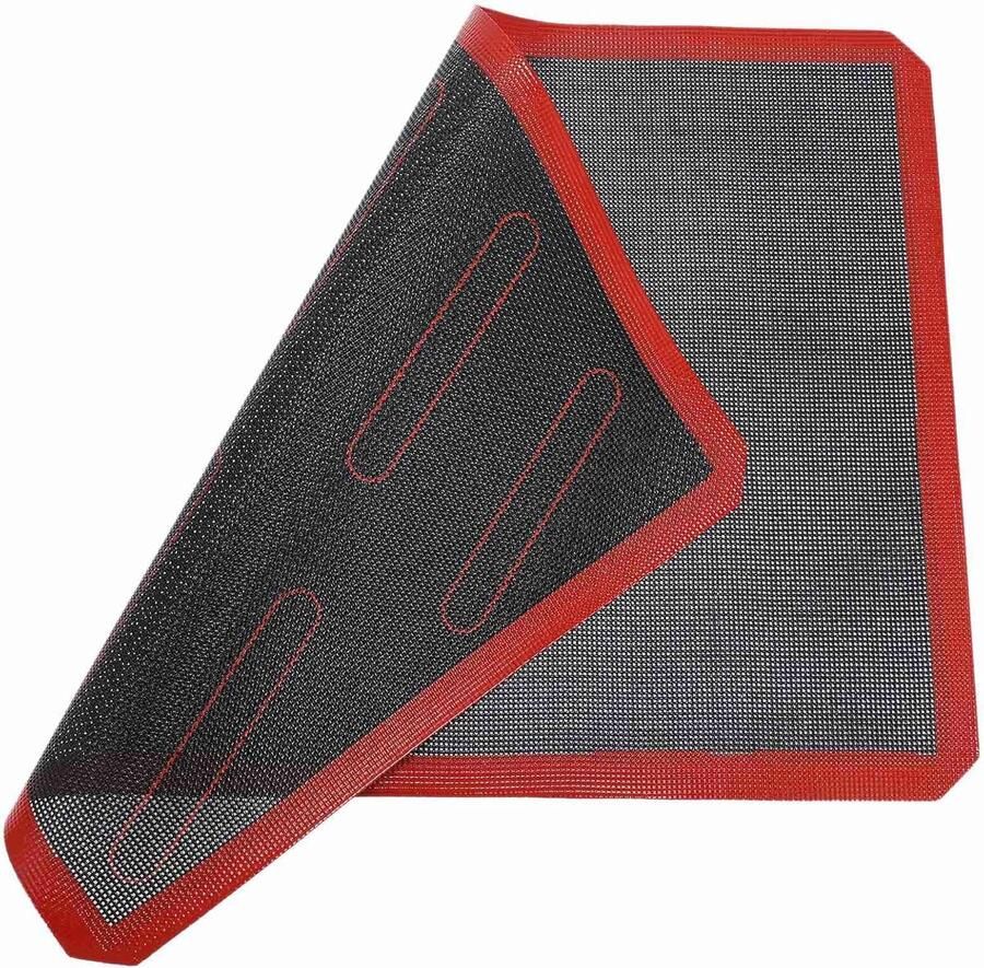 Siliconen Bakmat Oven Pad Deegroller Bakken en Braden Hittebestendig tot 230 graden 420x295mm Grijs