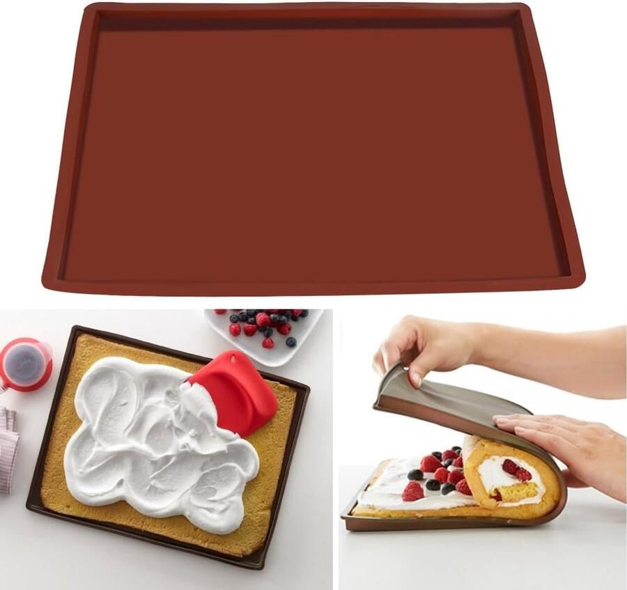 Siliconen Bakmat voor Pizzakoekjes en Gebak Flexibele Herbruikbare Bakplaat voor Oven en Magnetron