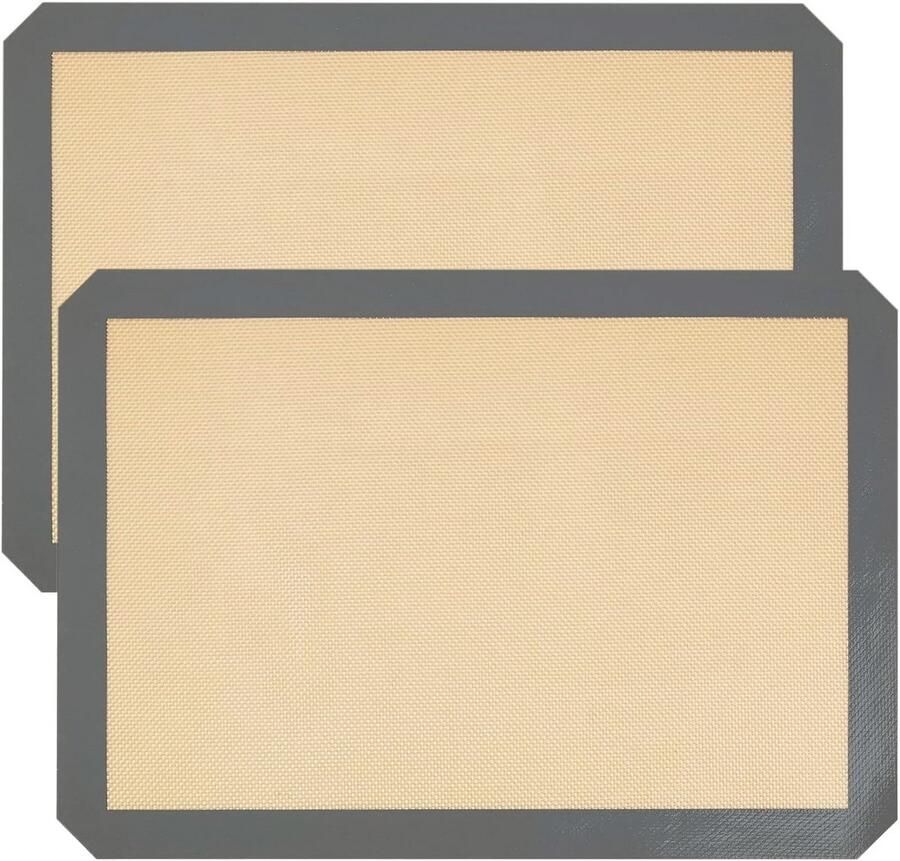 Siliconen bakmatten herbruikbare anti-aanbak bakplaten voor oven en magnetron set van 2