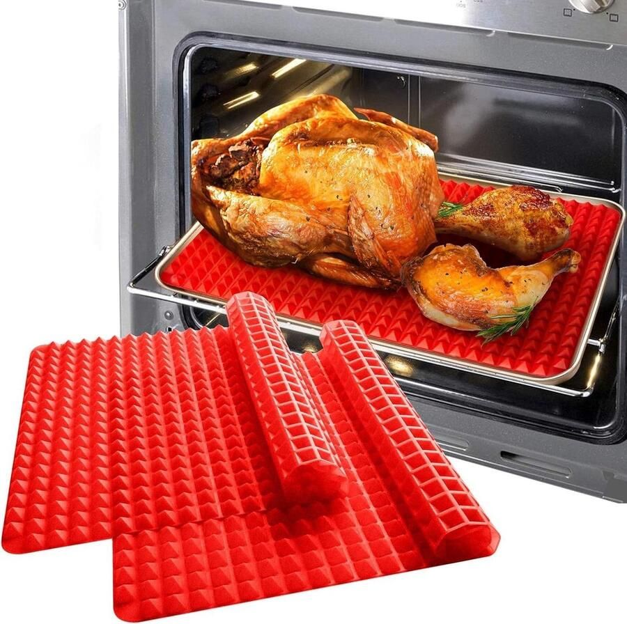 Siliconen bakmatten Ovenmatten Grillmatten Bakken en Grillen Hittebestendig Antiaanbak 406 x 292 cm Grijs