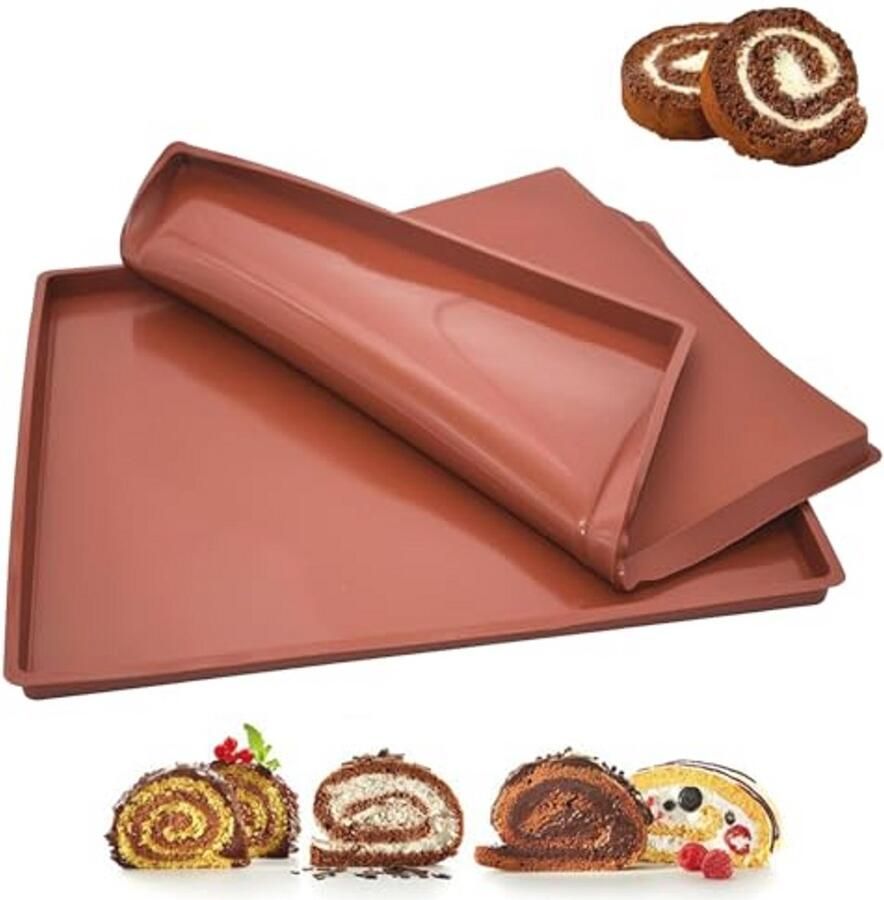 Siliconen Bakplaat 2 Stuks Anti-aanbak Rolmat voor Oven en Magnetron