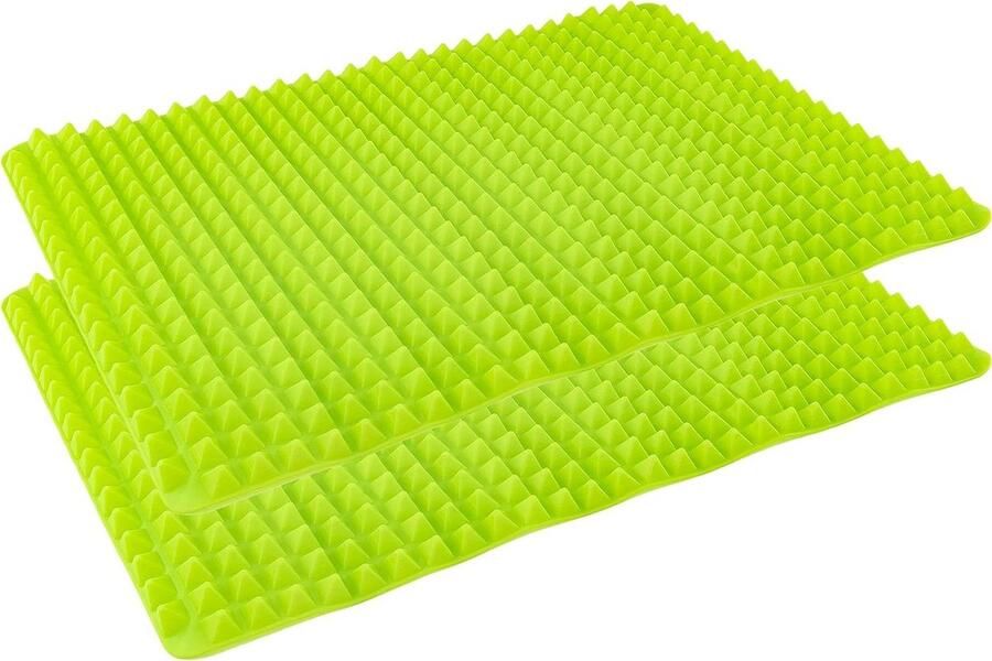 Siliconen Bakplaat Bakmat Antiaanbak Gezond Bakken Vet Afdruipend Ontwerp 40 x 29 cm Groen