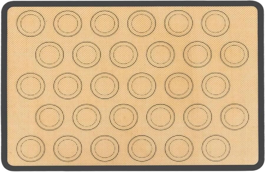 Siliconen bakplaat Herbruikbare mat Bakken en braden Geurloos en antislip 43x31 cm Zwart