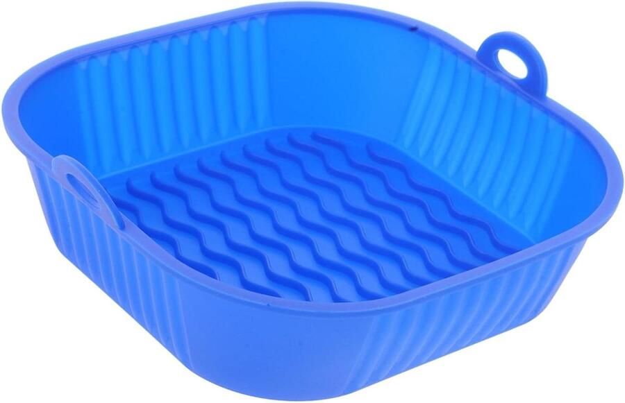 Siliconen Bakplaat Luchtfriteuse Inzet Veelzijdig Koken Opvouwbaar Ontwerp 19x19x5 cm Rood