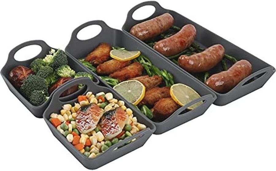 Siliconen bakplaat panverdelers met hittebestendige handgrepen voor herbruikbare bakvormen