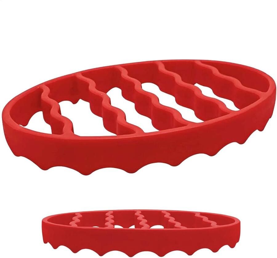 Siliconen Bakrek Oven Accessoire Gezond Koken Vet Verminderend Ontwerp 17.3 x 20.1 cm Rood