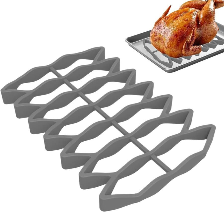 Siliconen bakrooster Oven rooster Vlees braden Verbetert luchtcirculatie 23 x 156 cm