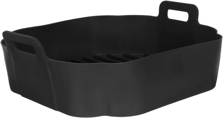 Siliconen Bakvorm Airfryer Pad Veelzijdig Koken Voedselkwaliteit Siliconen 21.5 x 19.7 cm Zwart