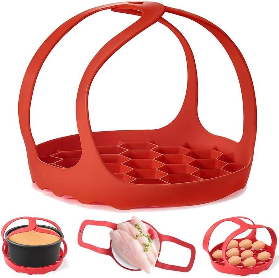 Siliconen Bakvorm Sling voor 6 Qt 8 Qt Multikoker Anti-Burn Bakvorm Lifter en Stoomrek BPA-vrij en Hittebestendig Accessoire voor Koken en Stomen