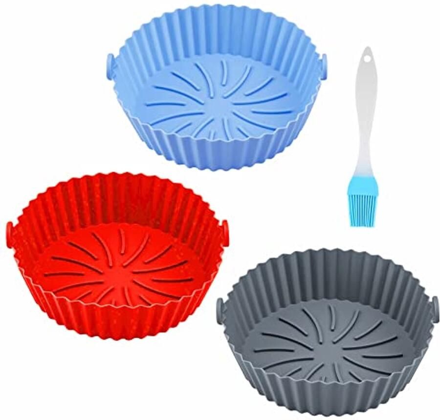 Siliconen bakvorm voor heteluchtfriteuse Herbruikbaar en ideaal voor oven en magnetron