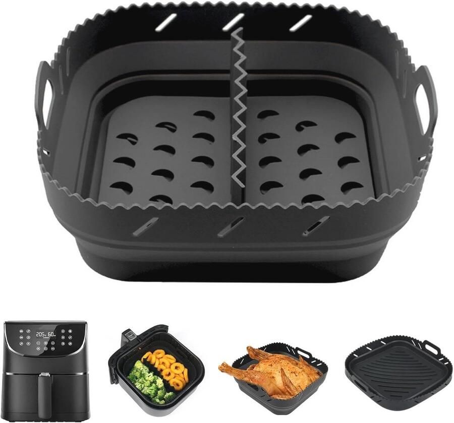 Siliconen bakvorm voor heteluchtfriteuse met scheidingswanden Geschikt voor verschillende modellen