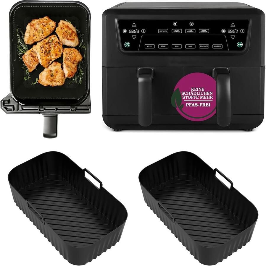 Siliconen Bakvormen Airfryer Accessoires Koken & Bakken Vaatwasmachinebestendig Set van 2