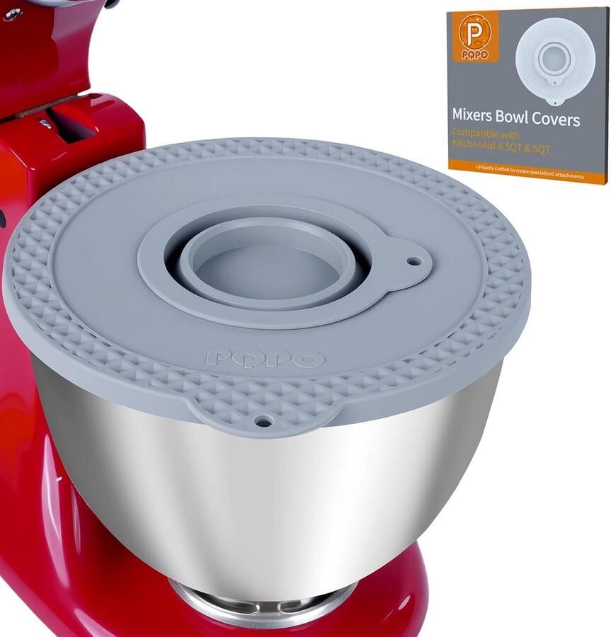 Mixer komdeksel Keukenmachine accessoire Ingrediënten bewaren Sterke siliconen afdichting 45-5 Quart Grijs