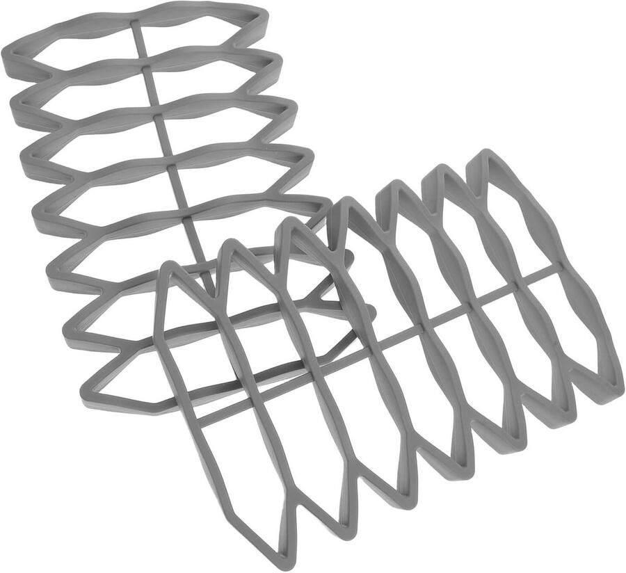 Siliconen Braadrek Ovenrooster Bakrek Gezond Koken Efficiënte Olieafvoer 23 x 15.5 x 2 cm Grijs