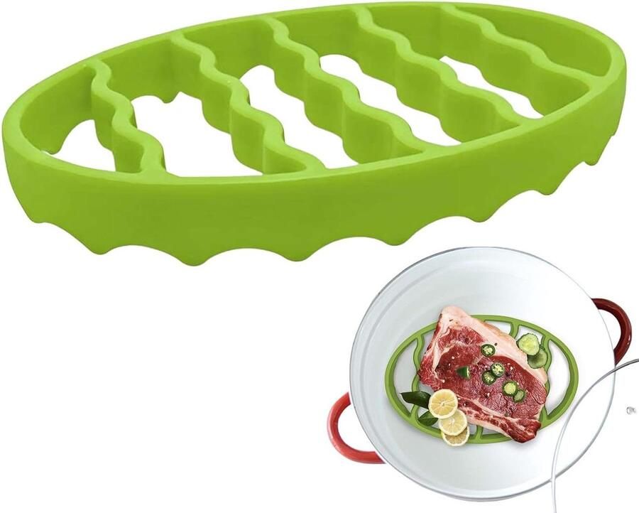 Siliconen Braadrooster Bakaccessoire Keuken Gezonder Koken Vetreducerend Ontwerp 30 cm Zwart