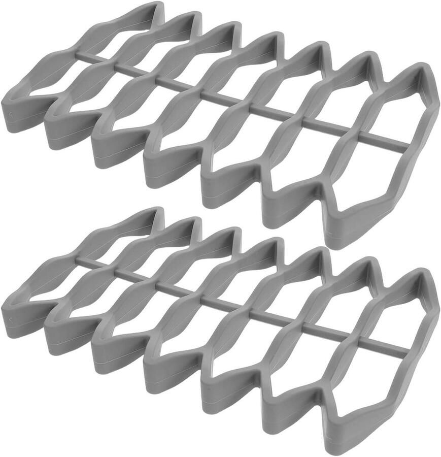 Siliconen Braadrooster Bakrek Oven Gezonder Braden Hittebestendig Anti-aanbak 23 x 15.5 x 2 cm Grijs