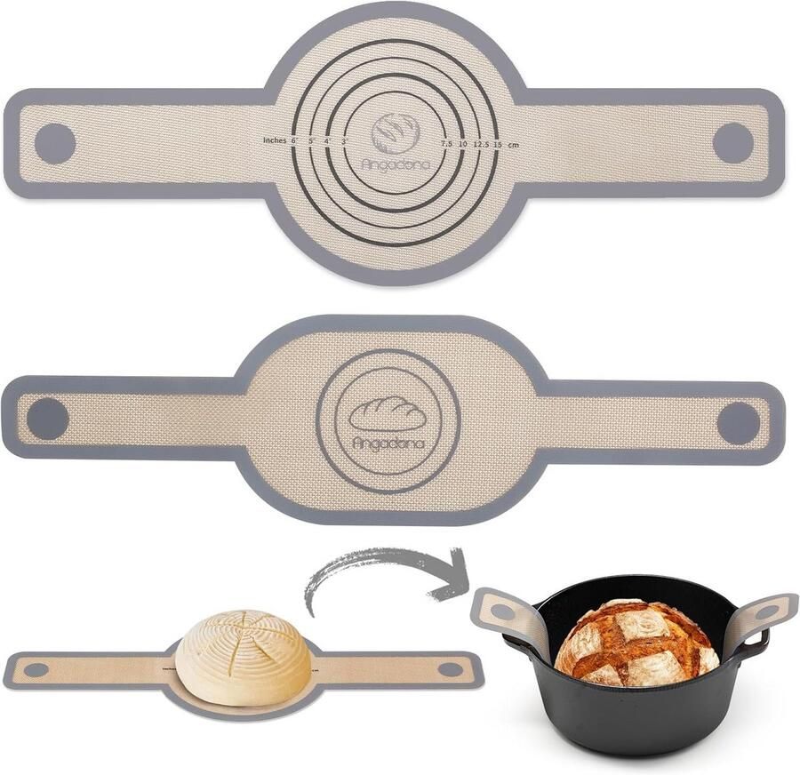 Siliconen Brood Sling Ovaal en Rond Non-Stick & Hittebestendig voor Hollandse Oven