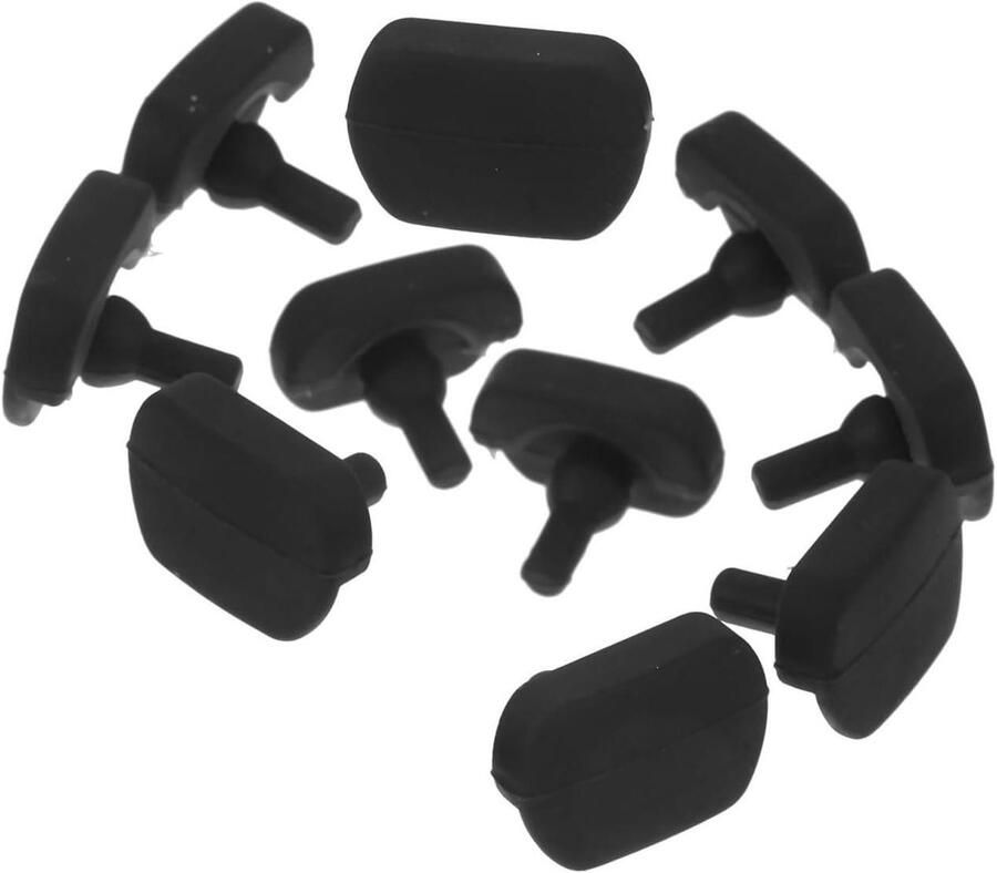Siliconen Bumpers Beschermranden Airfryer Beschermen Hittebestendig Materiaal 10 Stuks Zwart