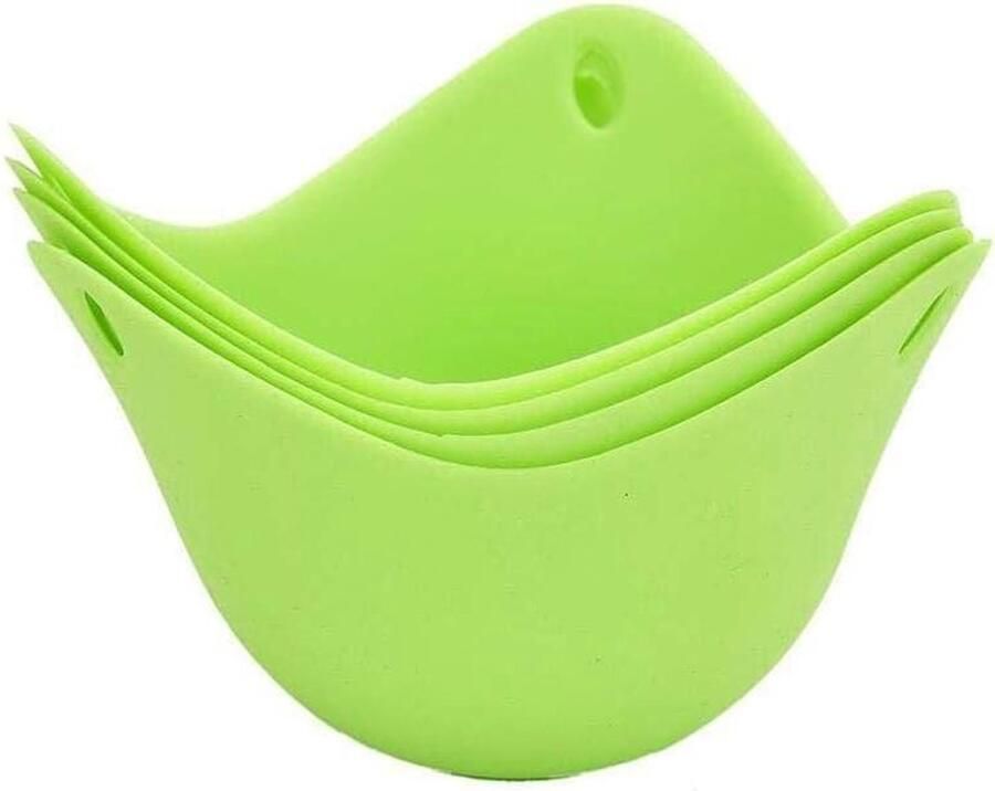 Siliconen Ei Stropers Eipocheerder Pods Eieren Pocheren Voedselveilig Siliconen 9x9x6.5 cm Meerkleurig