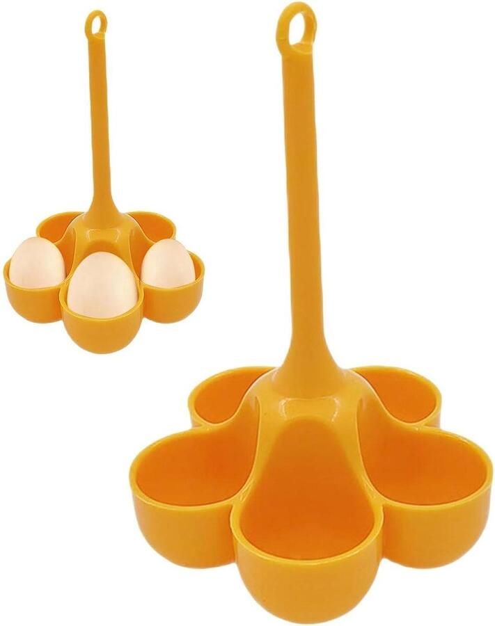 Siliconen Eier Stoombak Eierkoker Stoomhouder Eieren Stomen Met Lange Handgreep 12 x 12 x 20 cm