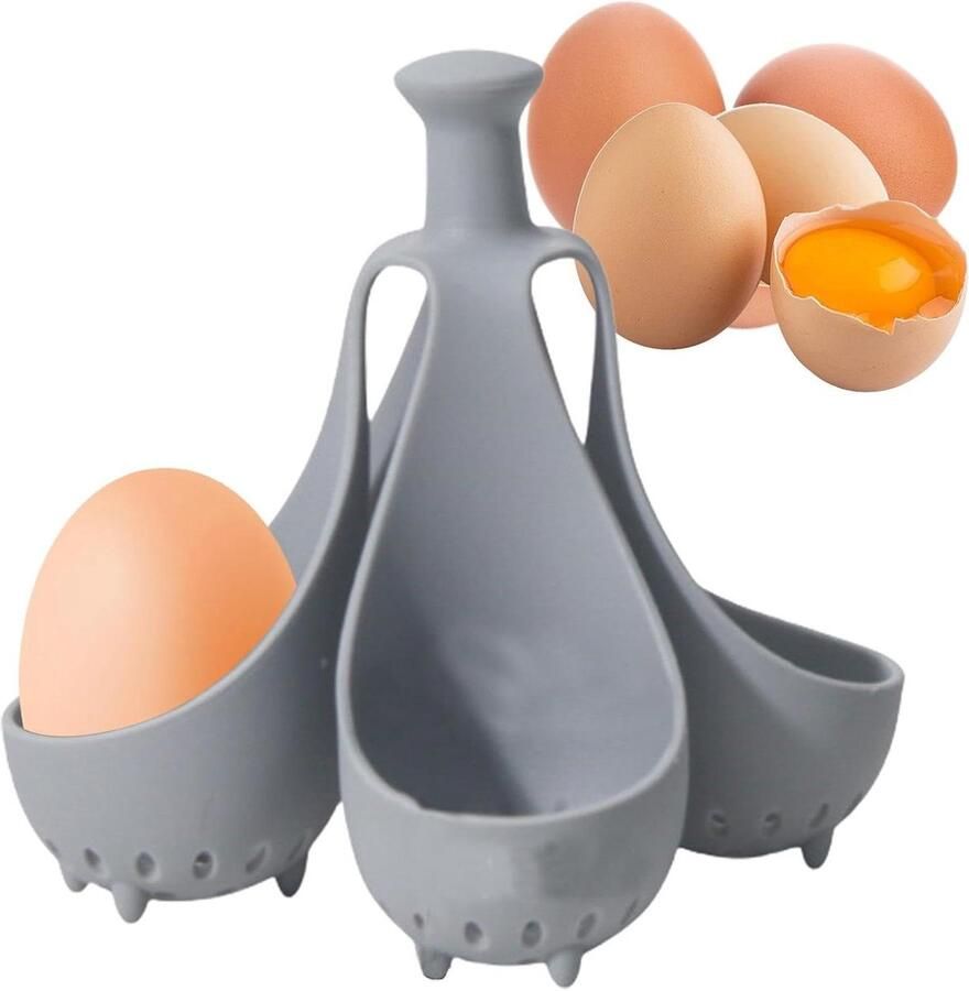 Siliconen Eierdopjes Eierhouder Siliconen Eieren Koken Voedselveilig Materiaal 4 stuks Niet gespecificeerd